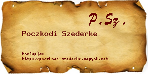 Poczkodi Szederke névjegykártya